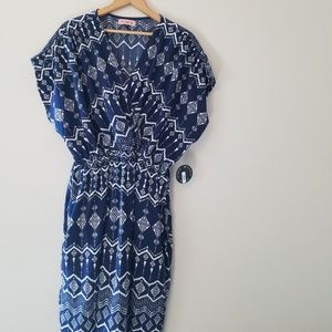 NEW East Adeline Plus Dia & Co Navy Comfy Dress 2X